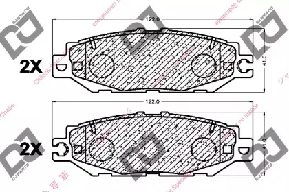 Комплект тормозных колодок, дисковый тормоз DJ PARTS купить